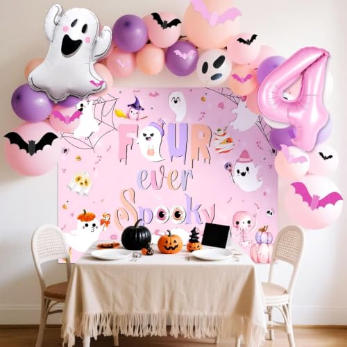 Pink Halloween 4 Ever Spooky Party Decorations Set - Birthday & Holiday Decor