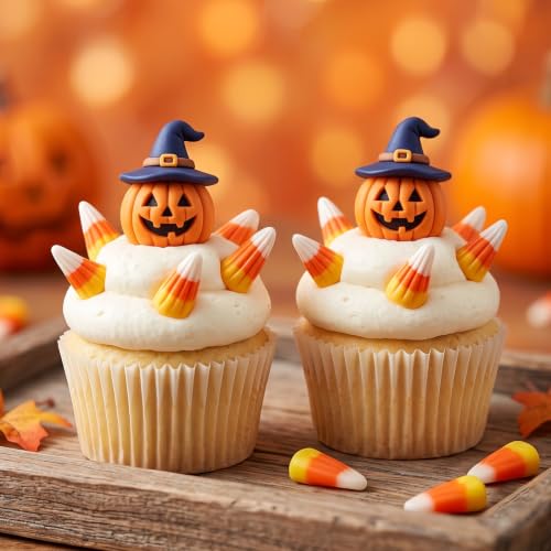 200 Pcs Halloween Fake Candy Corn Resin Decorations for Autumn DIY Crafts & Vase Fillers