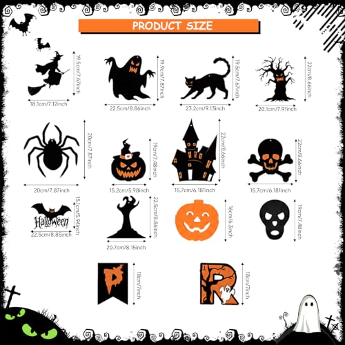 Halloween Party Decorations Banner Set - Black, Orange, White Holiday Decor