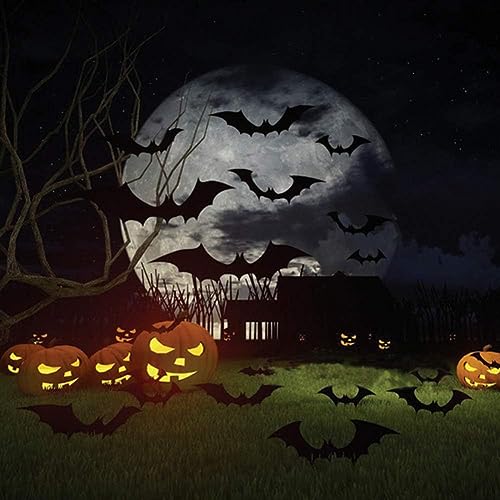 Halloween Balloon Arch Kit 164pcs with 3D Bat Spider Ghost Stickers - Orange Apricot Balloons & Decal