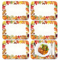 Yellow Maple Leaf Plastic Placemats Set of 6 Wipeable Fall Table Decor 11x15.7 Inch