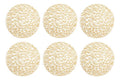 15-Inch Gold Woven Paper Tabletop Placemat Set - Holiday & Event Decor