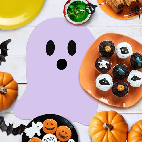 Halloween Ghost Placemats Set of 60 - Disposable Paper Table Decor - Mixed
