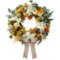 22 Inch Handmade Fall Pumpkin Wreath for Front Door and Porch Decor