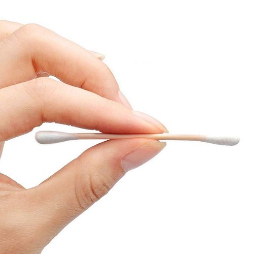 RIKWOG Cotton Swabs, 1200 Count Bamboo Sticks Cotton Swabs with 2 Clear Container Cotton Buds with Wooden Handles For Ears Makeup or Nails Personal Care