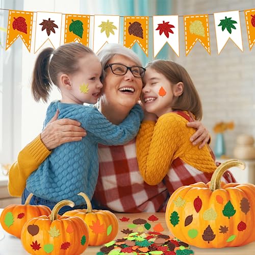 Fall Leaf Foam Stickers for Kids - Autumn Thanksgiving Craft Supplies - Fall Style