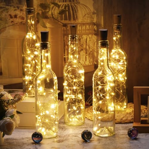 12 Sets Wine Bottle Cork Lights 30 LEDs Warm White 375ml Decoration