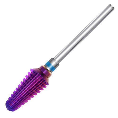 ERUIKA Tungsten Carbide Tornado Nail Drill Bits,3/32'' Two Way Safety Use Efile Multi-function Bits,Suitable Fast Remove for Acrylic Gels Manicure Pedicure Rotary Tools (Purple, Medium - M)