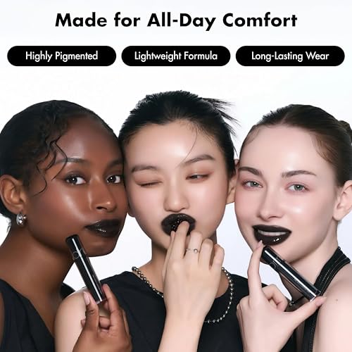 Black Lip Makeup Set - Gloss, Matte & Lip Liner Trio - Limited Edition