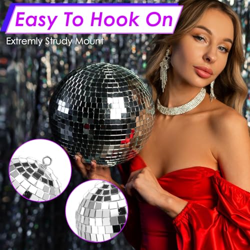 Mini Silver Disco Balls Set - 70 Pieces with 5 Sizes for 70s Party & Event Decor