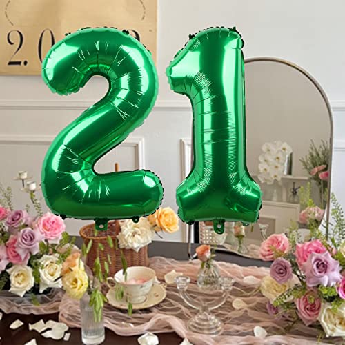 40 Inch Number Foil Balloon for 36th Birthday Party Decoration - Dark Green