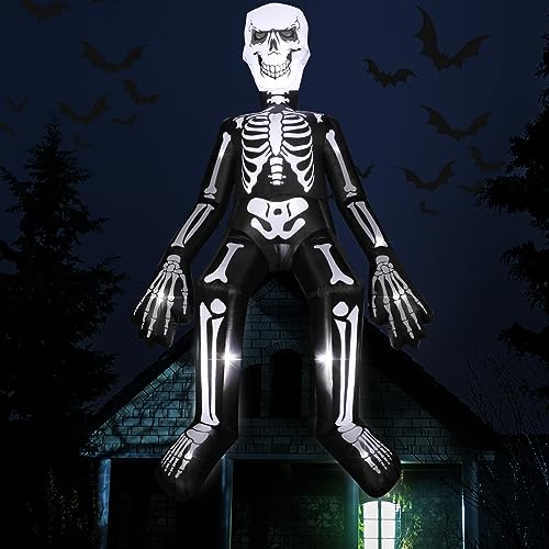 Halloween Inflatable Archway with LED Lights and Skeleton - 11.8 ft, Variation of Skeleton