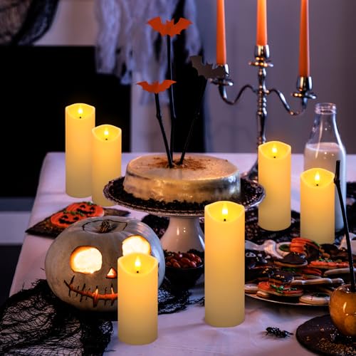 72 Pack Flameless Flickering LED Candles Outdoor Waterproof Ivory Set - 3 Sizes