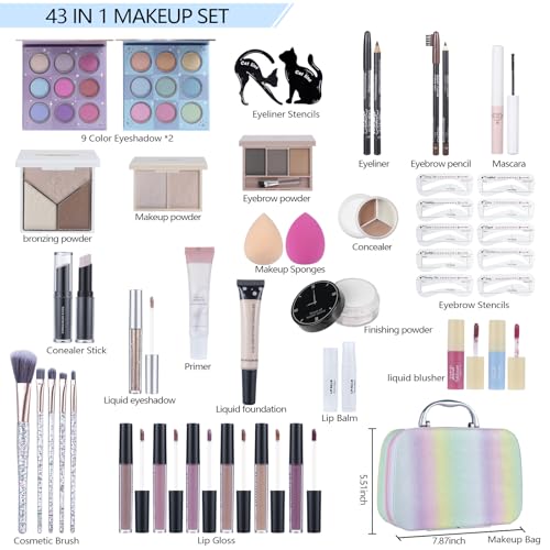Makeup Kits for Girls Teens & Women with Eyeshadow, Lip Gloss, Brushes – C0912 Variation