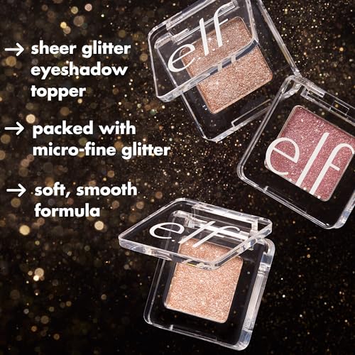 e.l.f. Fine as Fleck Glitter Eyeshadow - White Hot 0.07 Oz, Party-Ready Sparkle