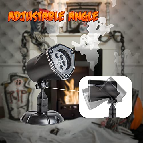 PEIDUO Halloween Ghost Projector Light - White, Waterproof Outdoor Yard & Garden Decor