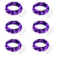 6 Pack Battery Operated Purple Fairy Lights for Halloween Decor