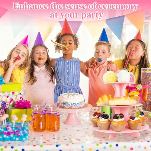 Pink 3-Tier Cupcake Stand 2 Pack Dessert Tower for Parties & Celebrations