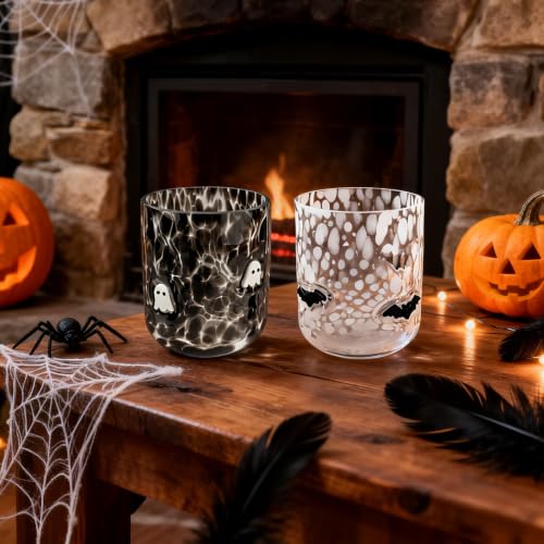 Halloween Icon Juice Glasses Set - Bat & Ghost, 14oz, 2 Pack - Variation of THIS listing: Bat, Ghost / 2