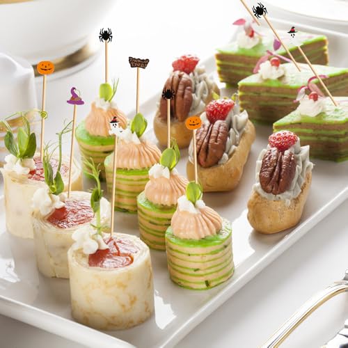 Halloween Cocktail Picks Flavored Toothpicks 100PCS Bamboo Party Skewers