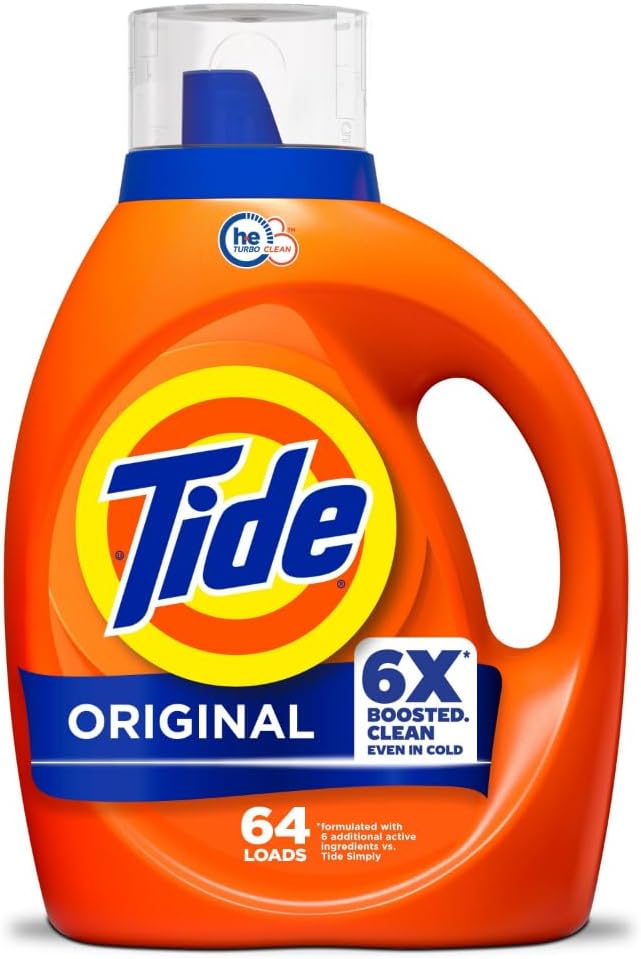 Tide Liquid Laundry Detergent - Original Scent | 64 Loads | 80 FL OZ | Effective on All Stains