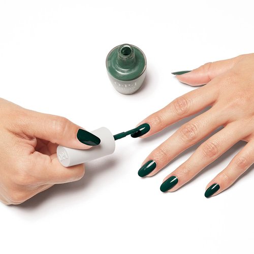 OPI Nature Strong Leaf by Example | Opaque Dark Green Crème Natural Origin Nail Polish | Plant Based, Vegan, Cruelty Free