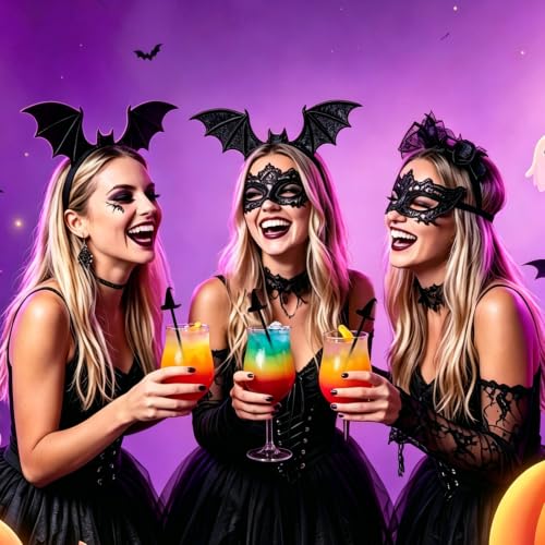 Black 5.9 Inch Halloween Witch Hat Cocktail Stir Sticks - 30pcs Reusable Acrylic Drink Picks