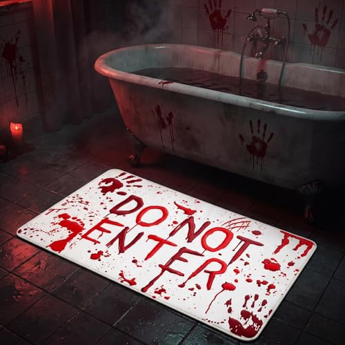 Halloween Bloody Horror Bath Mat Do Not Enter - Large Non Slip Decor