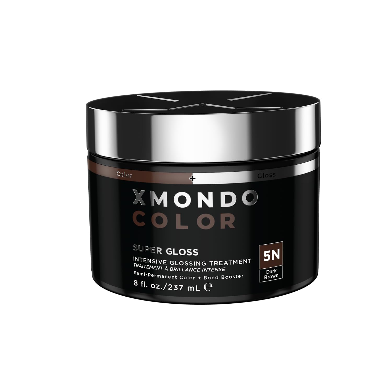 XMONDO Color 5N Dark Brown Color Depositing Mask - Nourishing Glossing Treatment, 8 Fl Oz | Vegan Formula