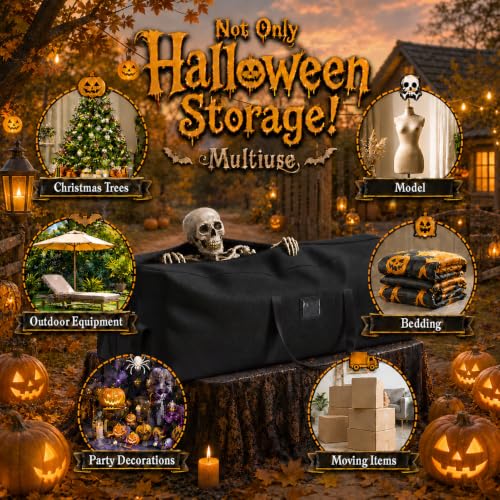 Large Storage Bag for 12 Ft Skeleton & Christmas Tree Waterproof Durable Organizer