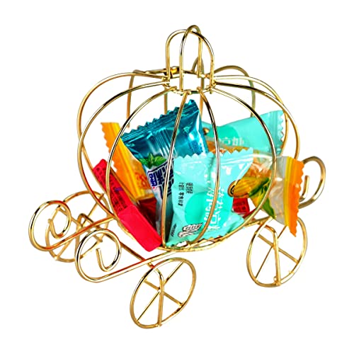 Halloween Pumpkin Carriage Candy Holder - Tabletop Decoration & Party Favors