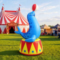 Inflatable Circus Seal with LED Lights - 5.3 ft Outdoor Carnival Party Decor - Realistic Seal Design