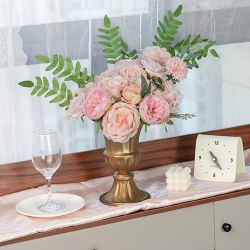 Pink Wedding Artificial Flowers Set with Stems for Bouquets & Decor - Variation Pink2