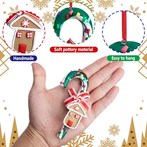 Christmas Lollipop Ornaments Set - 9 Polymer Clay Candy Decorations for Tree & Holiday Decor