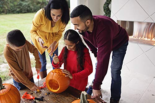 15 Piece Pumpkin Carving Kit with Saws Scoop Pattern Book for Halloween - Includes 3 Saws, 1 Scoop, 1 Poker, 10 Patterns