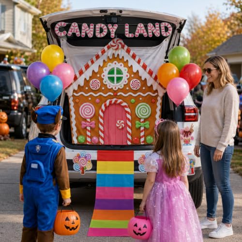 Candy Land Trunk or Treat Car Decoration Kit - Halloween Theme - Candyland Variation
