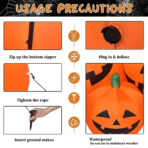 NicBex 7FT Pumpkin Inflatable Halloween Yard Decoration Outdoor Decor
