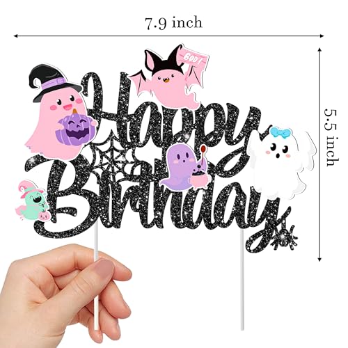 Halloween Ghost Cake Topper Spooky Ghost Theme Birthday Decoration for Haunted House Party