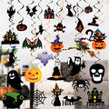 Halloween Hanging Swirls Set - 58 Pieces Ghost Pumpkins Bats Decor