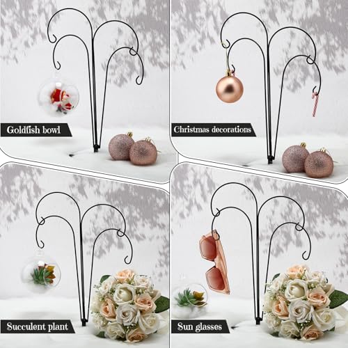 6 Pack 12 Inch Black Ornament Display Stands for Christmas & Holiday Decorations