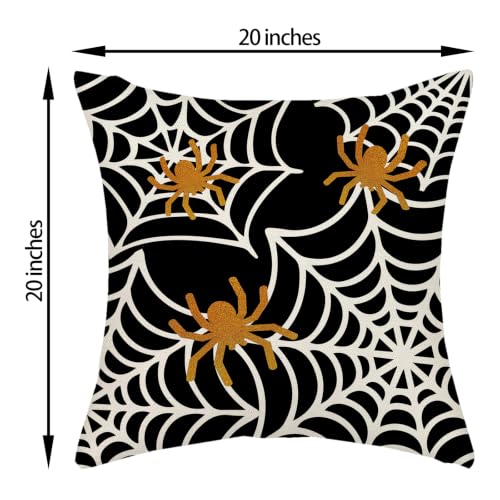 Halloween 06 20x20 Inch Pillow Covers Set of 2 Spider Web Decor Fall Autumn