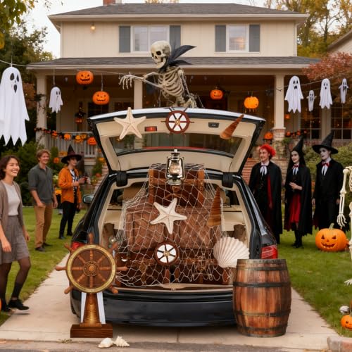 Pirate Party Decorations Kit for Trunk or Treat Halloween Car Decor - 17 Pcs