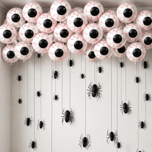 Halloween Eyeball Balloons Set - 40 Latex 18 Inch Party Decor Kit