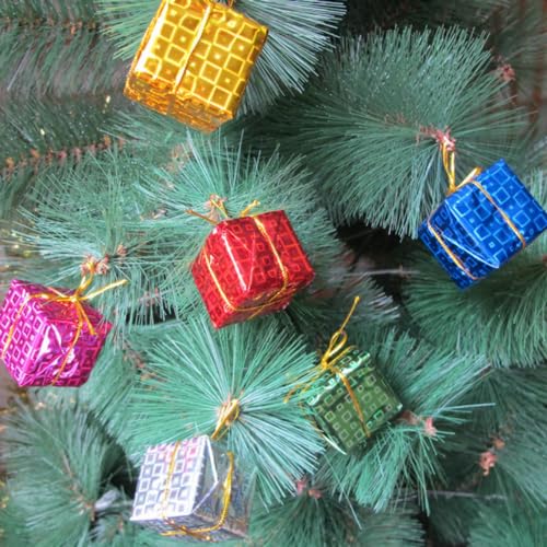 24PCS Mini Christmas Gift Box Ornaments - Holiday Tree Decorations