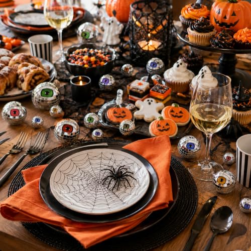 Halloween Disco Eyeballs Set - 25 Multicolor Glitter Foam Decorations