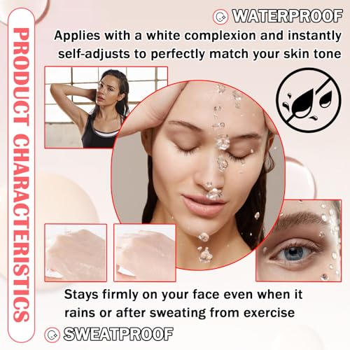 Color Changing Liquid Foundation & Concealer Set with Primer, Powder & Makeup Sponge - Variation A