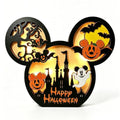 Halloween Wooden Table Centerpieces - Spooky Pumpkin, Ghost & Bat Decor