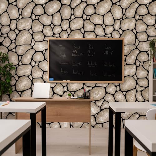 Rock Stone Tablecloth Roll 54x100 ft - Cobblestone Pattern, Disposable Party Cover - Variation of THIS listing