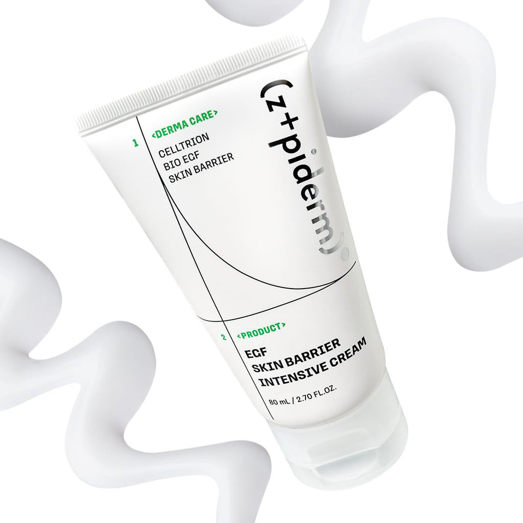 Zipiderm EGF Skin Barrier Intensive Cream – Korean Hydrating Moisturizer for Dry & Sensitive Skin | Ceramides & Panthenol | Lightweight Nourishing Face Cream | 2.70 fl oz