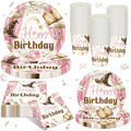 Pink Magical Wizard Birthday & Halloween Party Decorations Set - 96 Pieces with Plates Cups Napkins - Sunnychicc